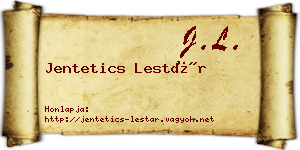Jentetics Lestár névjegykártya